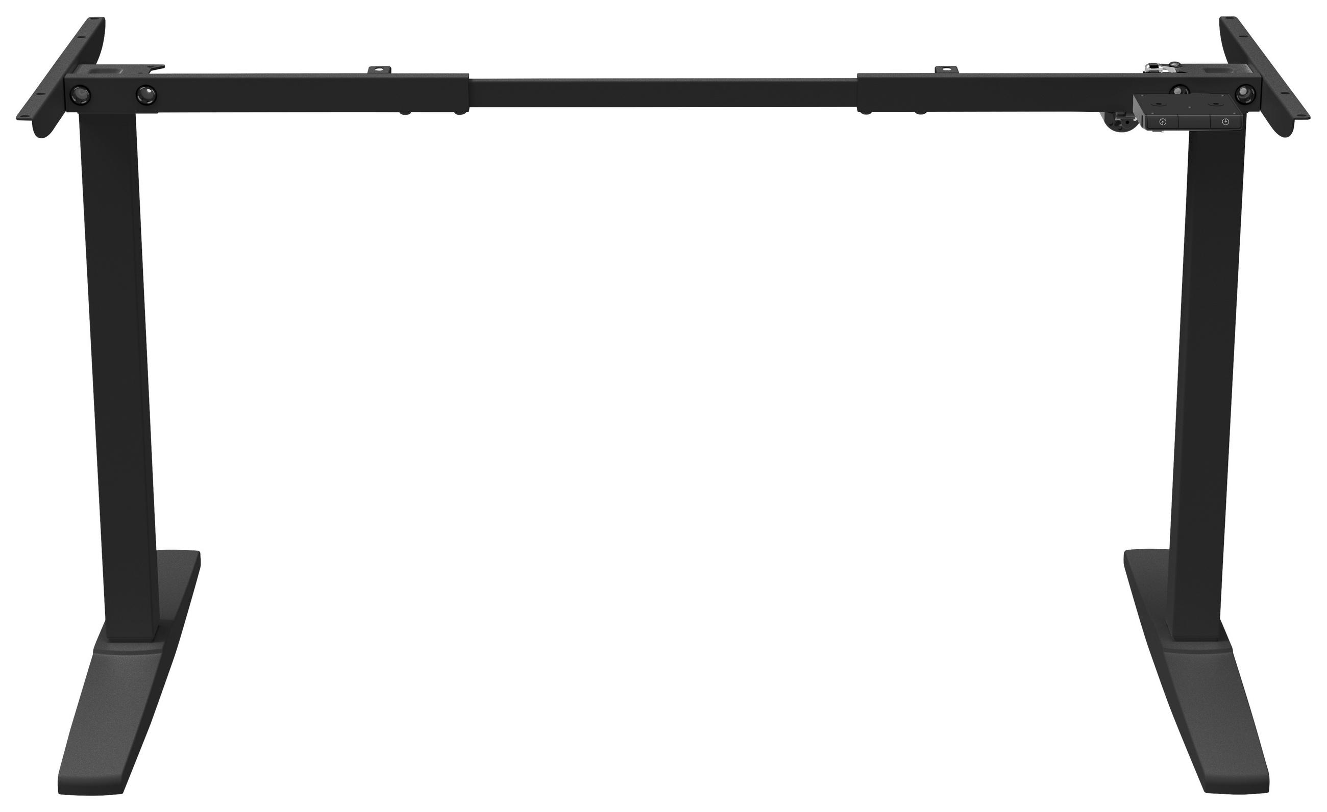 TISCHGESTELL in Metall, Kunststoff 120-160/70/75-120 cm   - Schwarz, Design, Kunststoff/Metall (120-160/70/75-120cm) - Carryhome