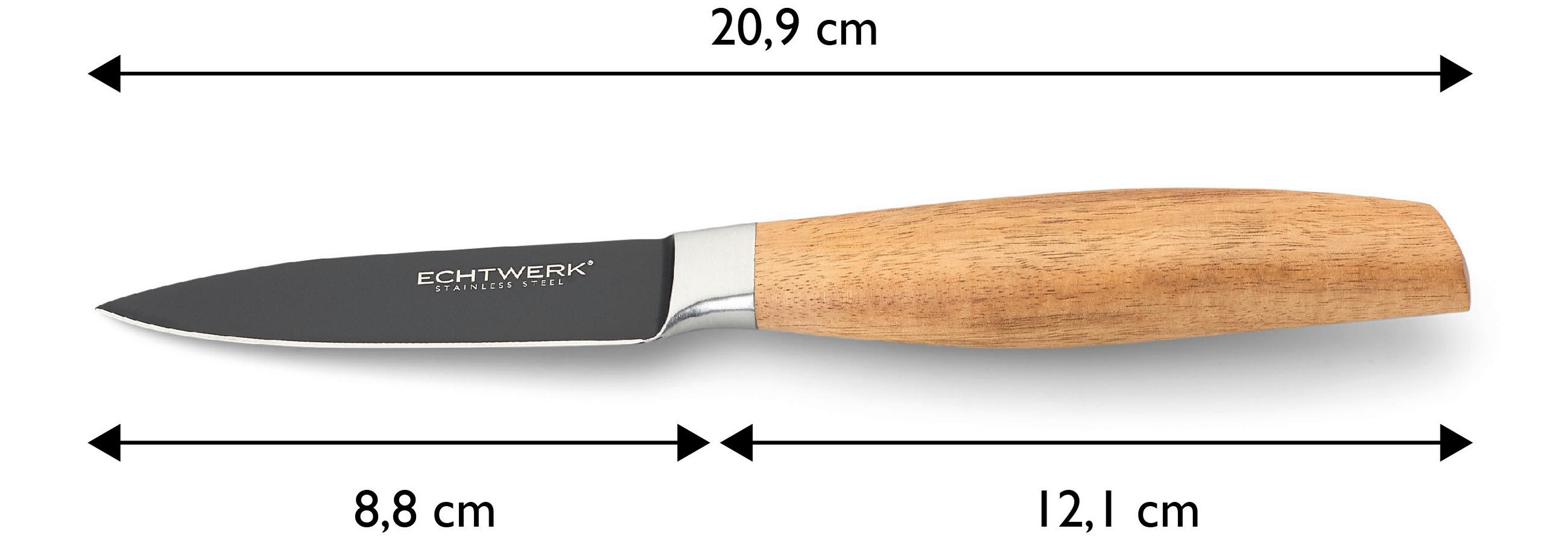 SCHÄLMESSER    - Schwarz, Basics, Holz/Metall (20,9cm) - Echtwerk