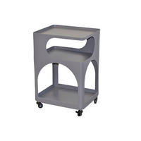 BEISTELLTISCH 40/34/60 cm Grau  - Grau, Design, Kunststoff/Metall (40/34/60cm) - MID.YOU