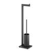 WC-BÜRSTENGARNITUR - Schwarz, Basics, Metall (15/72,5/18cm) - Zack
