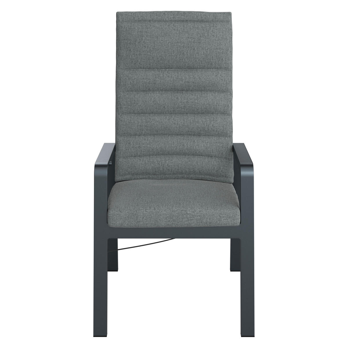 GARTENSESSEL Aluminium Grau, Schwarz  - Schwarz/Grau, MODERN, Textil/Metall (60/110/72cm) - Ambia Garden