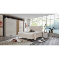 BOXSPRINGBETT 180/200 cm  Perlmutt  - Perlmutt/Schwarz, Design, Holz/Textil (180/200cm) - Welnova