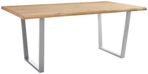 ESSTISCH in Holz 160/100/76 cm  - Wildeiche/Grau, Natur, Holz/Metall (160/100/76cm) - Carryhome