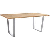 ESSTISCH in Holz 160/100/76 cm  - Wildeiche/Grau, Natur, Holz/Metall (160/100/76cm) - Carryhome