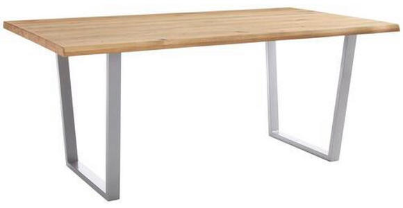 ESSTISCH in Holz 160/100/76 cm - Wildeiche/Grau, Natur, Holz/Metall (160/100/76cm) - Carryhome
