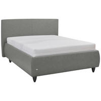 POLSTERBETT 200/200 cm,  in Dunkelgrau, Matratze, Lattenrost, Bettkasten, H2 + H2 = mittel  - Dunkelgrau/Schwarz, Design, Holz/Kunststoff (200/200cm) - RUF Betten