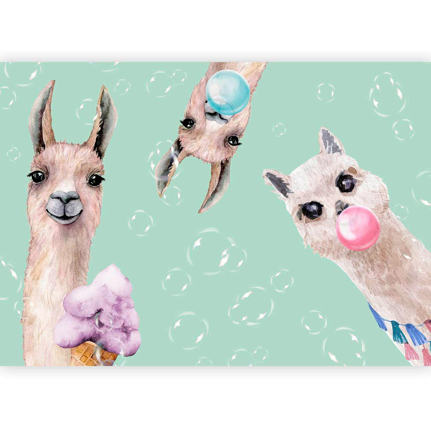 FOTOTAPETE  - Beige/Mintgrün, LIFESTYLE, Textil (400/280cm) - artgeist