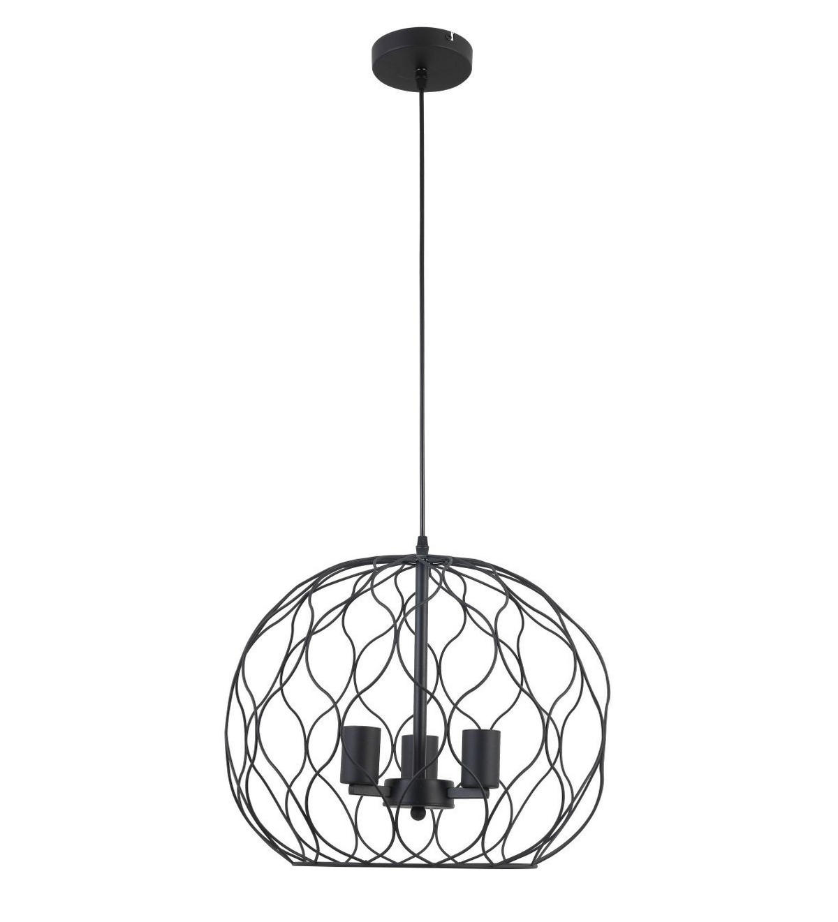 HÄNGELEUCHTE 45 cm  - Schwarz, Trend, Metall (45cm) - Marama