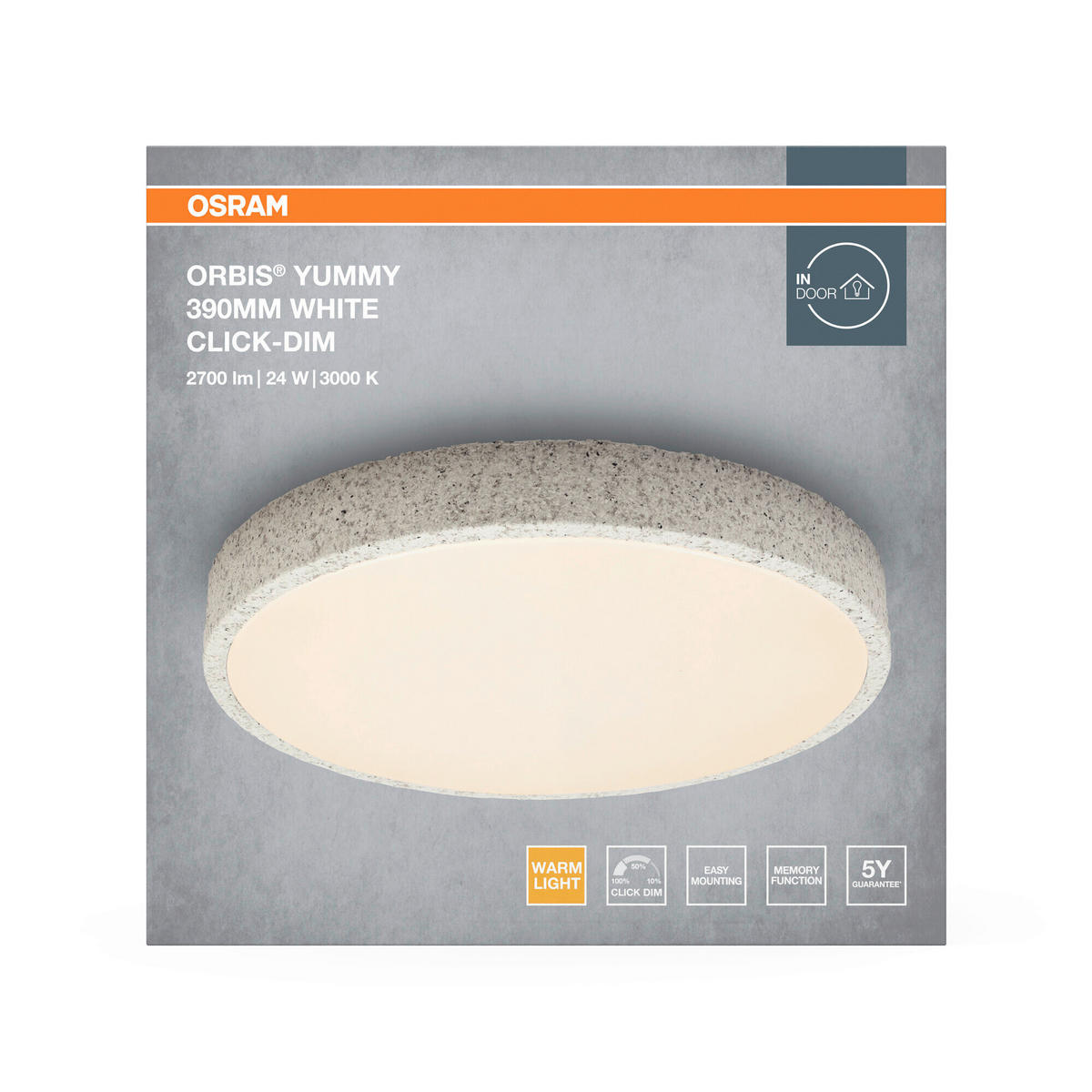 LED-DECKENLEUCHTE 39/7 cm   - Basics, Metall (39/7cm) - Osram