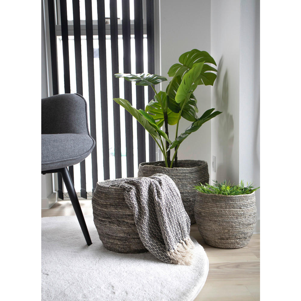 KORBSET  - Grau, Design, Holz