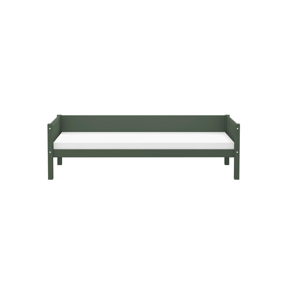 BETT 90/200 cm,  in Dunkelgrün, Rollrost  - Dunkelgrün, MODERN, Holz (90/200cm) - Chameo