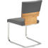 SCHWINGSTUHL Echtleder Eiche massiv Anthrazit, Eichefarben - Eichefarben/Anthrazit, Design, Leder/Holz (48/90/56cm) - CASSANDO
