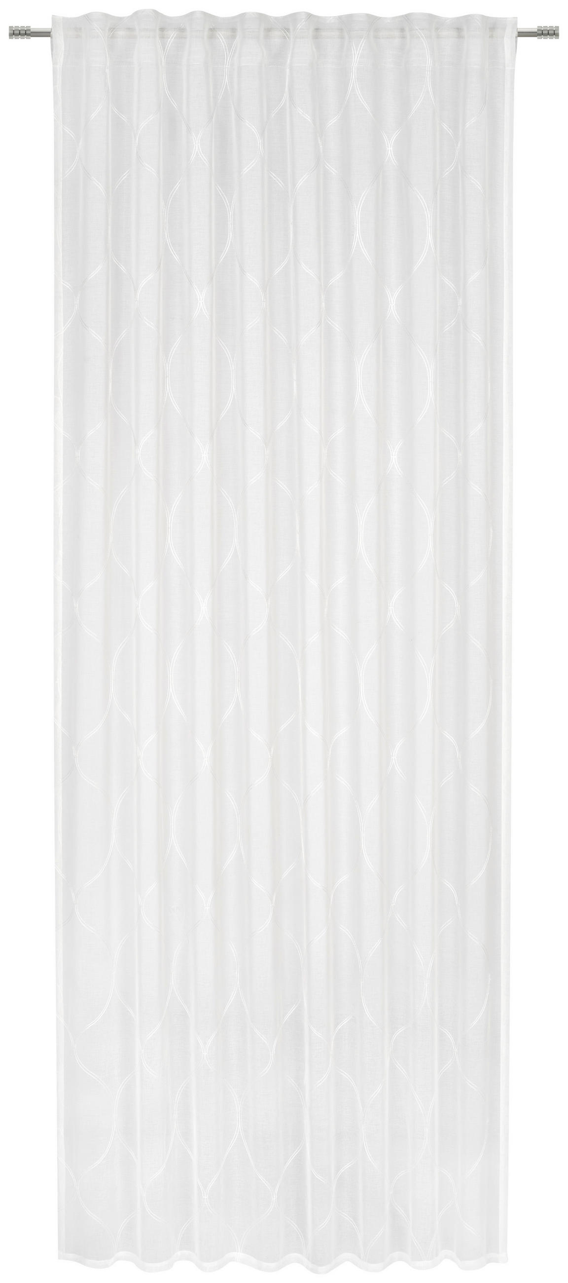 FERTIGVORHANG transparent  - Weiß, KONVENTIONELL, Textil (135/245cm) - Esposa