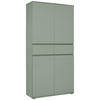 MEHRZWECKSCHRANK - Salbeigrün/Anthrazit, KONVENTIONELL, Holzwerkstoff/Kunststoff (100/200/37cm) - Xora