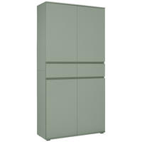 MEHRZWECKSCHRANK - Salbeigrün/Anthrazit, KONVENTIONELL, Holzwerkstoff/Kunststoff (100/200/37cm) - Xora