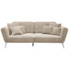 3-SITZER-SOFA Cord Hellbraun  - Chromfarben/Hellbraun, KONVENTIONELL, Kunststoff/Textil (260/90/125cm) - SetOne by Musterring