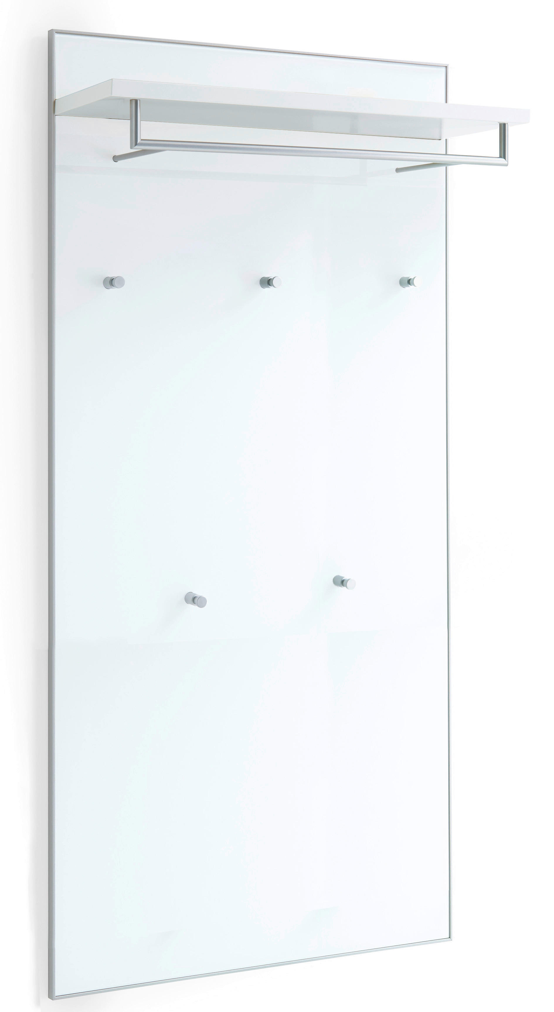 GARDEROBENPANEEL Weiß  - Weiß, Design, Glas (80/170/27cm)
