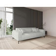 3-SITZER-SOFA  in Webstoff Naturfarben  - Schwarz/Naturfarben, KONVENTIONELL, Textil/Metall (240/80/113cm) - Carryhome