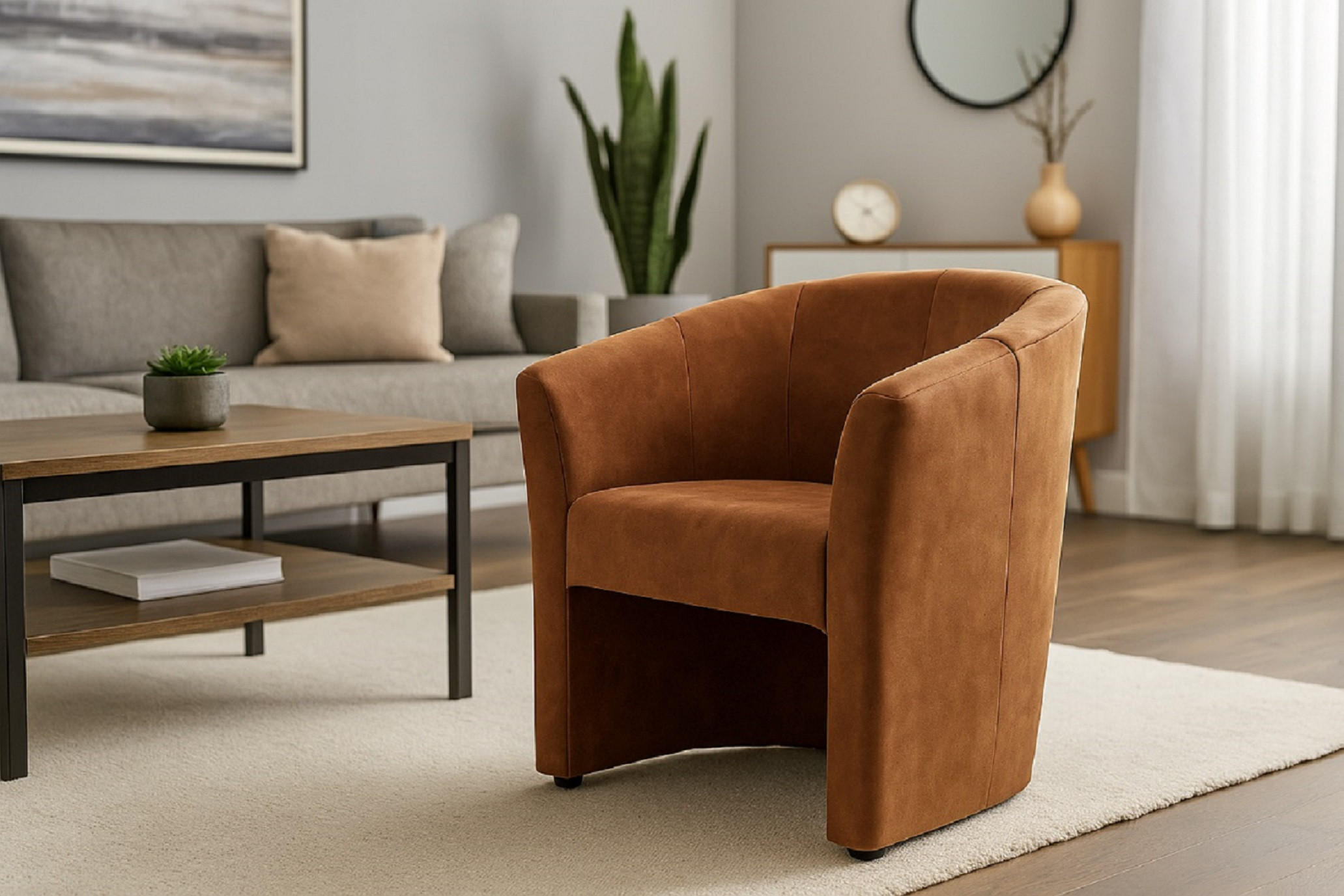 FOTEL - barna, Design, textil (74/77cm) - Carryhome