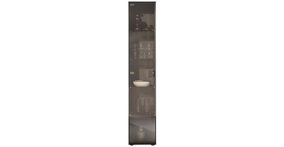 VITRINE Anthrazit 39/204/44 cm - Anthrazit, Design, Glas/Holz (39/204/44cm) - Johann Jakob