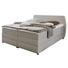 BOXSPRINGBETT Lederlook 180/200 cm INKL. Matratze, Topper - Zinkfarben/Schwarz, Design, Kunststoff/Textil (180/200cm) - Hom`in