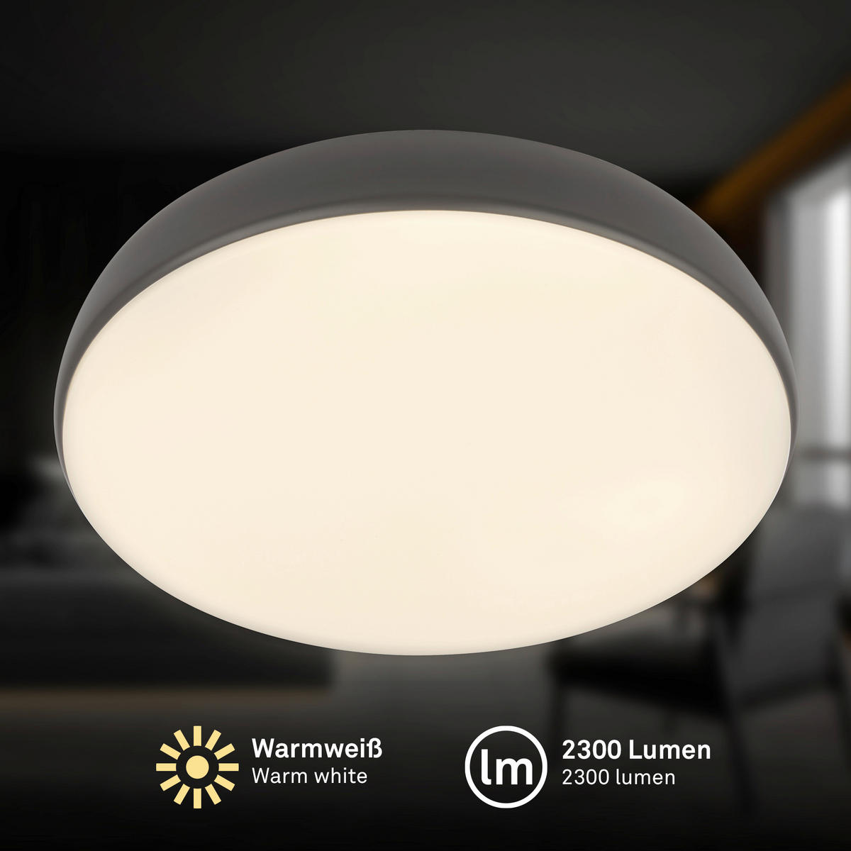 LED PLAFONJERA NIKAN  - antracit, Osnovno, metal/plastika (35/8,5cm)