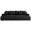 BIGSOFA ADELE Chenille Schwarz  - Schwarz, Design, Kunststoff/Textil (270/85/136cm) - Livetastic