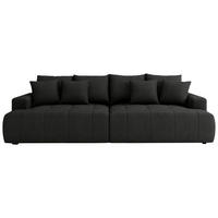 BIGSOFA ADELE Chenille Schwarz  - Schwarz, Design, Kunststoff/Textil (270/85/136cm) - Livetastic