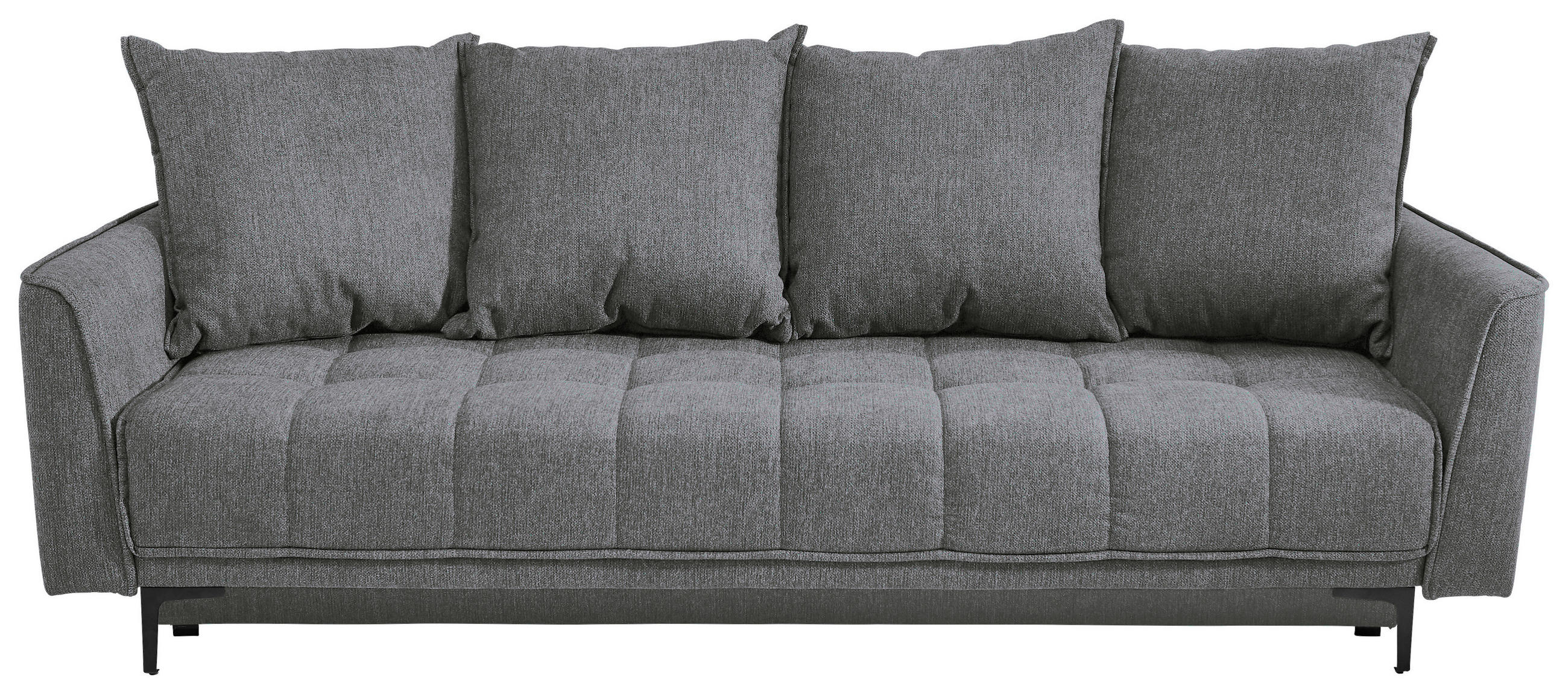 BÄDDSOFFA i flatväv grå  - svart/grå, Design, textil (235/70/108cm) - Livetastic