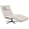 RELAXLIEGE in Echtleder Grau, Hellgrau  - Hellgrau/Schwarz, MODERN, Leder/Metall (82/53-115/156-206cm) - Pure Home Comfort