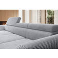 ECKSOFA  in Cord Dunkelgrau  174/277 cm  - Dunkelgrau/Schwarz, KONVENTIONELL, Textil/Metall (174/277cm) - Carryhome