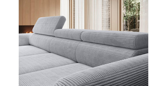 ECKSOFA  in Cord Dunkelgrau  174/277 cm  - Dunkelgrau/Schwarz, KONVENTIONELL, Textil/Metall (174/277cm) - Carryhome