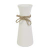 VASE 20 cm  - Weiss/Naturfarben, Basics, Keramik/Textil (8,5/20cm) - Ambia Home