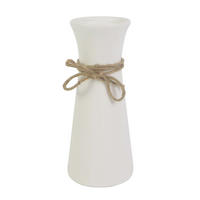 VAZA  8,5/20 cm    tekstil, keramika  - bijela/prirodne boje, Basics, tekstil/keramika (8,5/20cm) - Ambia Home