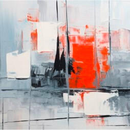 XXXL OBRAZ NA KOVU, abstraktní, 50/50/2 cm