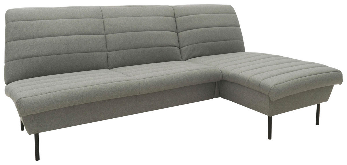 ECKSOFA in Webstoff Graubraun  214/168 cm  - Graubraun/Schwarz, Design, Textil/Metall (214/168cm) - LOOKS by W.Joop