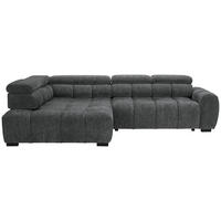 ECKSOFA inkl. Funktionen Anthrazit Webstoff  - Anthrazit/Schwarz, MODERN, Kunststoff/Textil (205/297cm) - Welnova