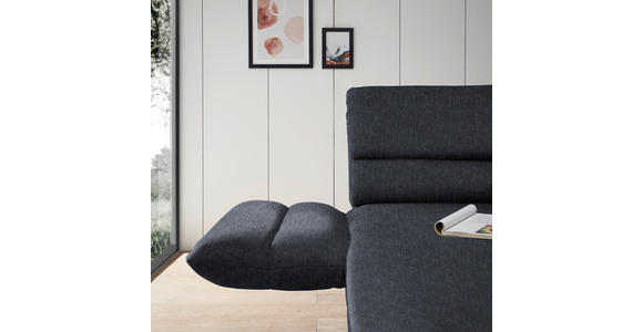 ECKSOFA  in Flachgewebe Grau  176-217/279-327 cm  - Schwarz/Grau, Design, Textil/Metall (176-217/279-327cm) - Dieter Knoll