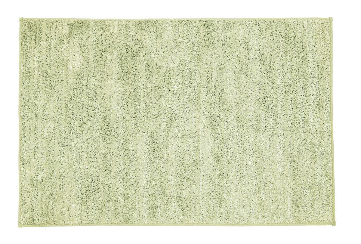 Covor De Baie  55/65 cm  verde, verde deschis   - verde deschis/verde, Basics, plastic/textil (55/65cm) - Kleine Wolke