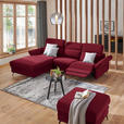 ECKSOFA Bordeaux Echtleder  - Bordeaux/Schwarz, Natur, Leder/Metall (199/285cm) - Valnatura