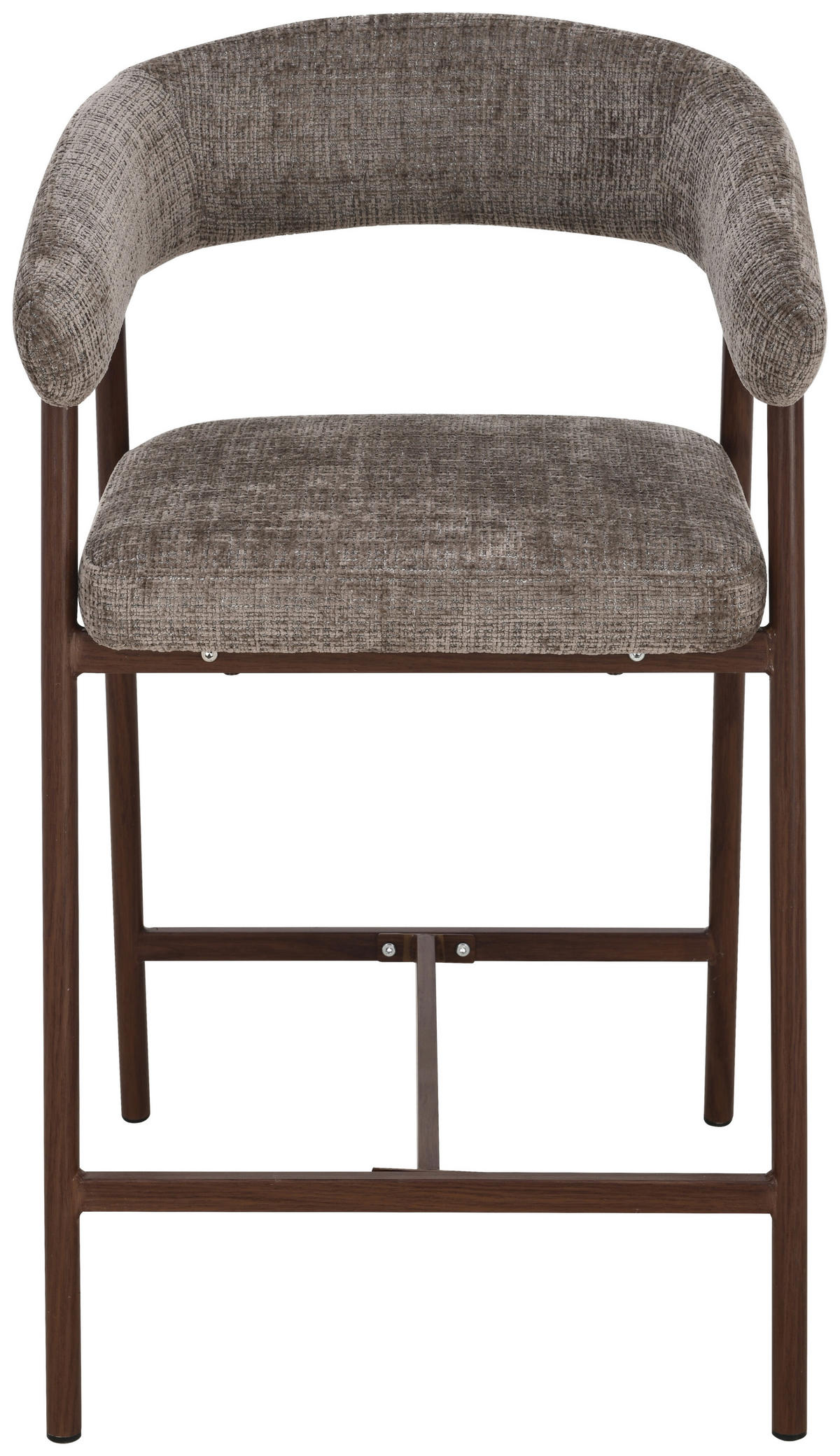 BARHOCKER in Braun, Walnussfarben  - Walnussfarben/Braun, MODERN, Holz/Textil (53/93/55cm) - Livetastic