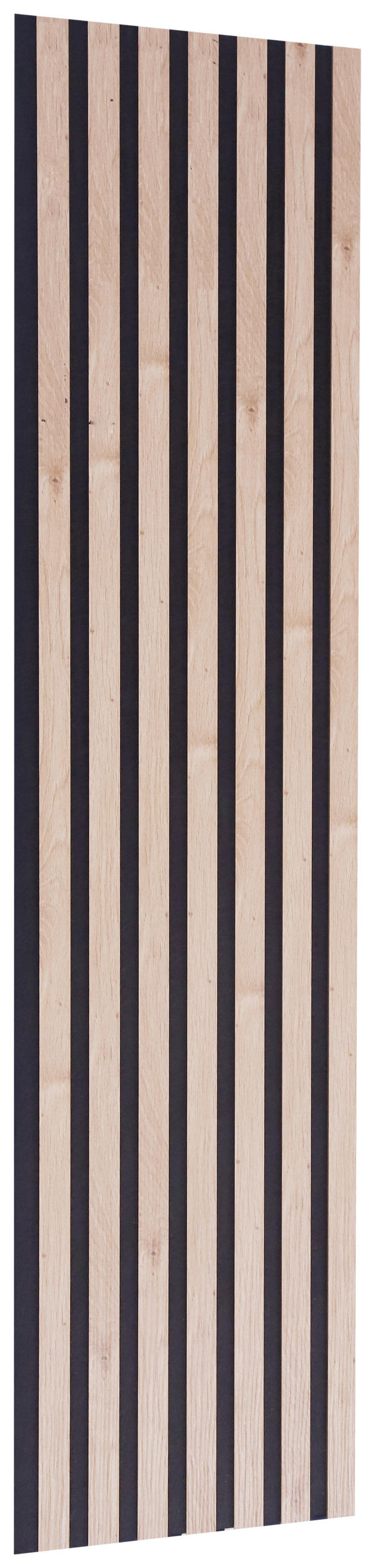 AKUSTIKPANEEL Nachbildung, Echtholz 30,5/132,5/2,1 cm 4 Stück  - Schwarz/Eiche Artisan, Trend, Holz/Holzwerkstoff (30,5/132,5/2,1cm) - Boxxx