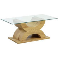 KONFERENČNÍ STOLEK, barvy dubu, kompozitní dřevo, 110/60/45 cm - barvy dubu, Konvenční, kompozitní dřevo/sklo (110/60/45cm) - MID.YOU