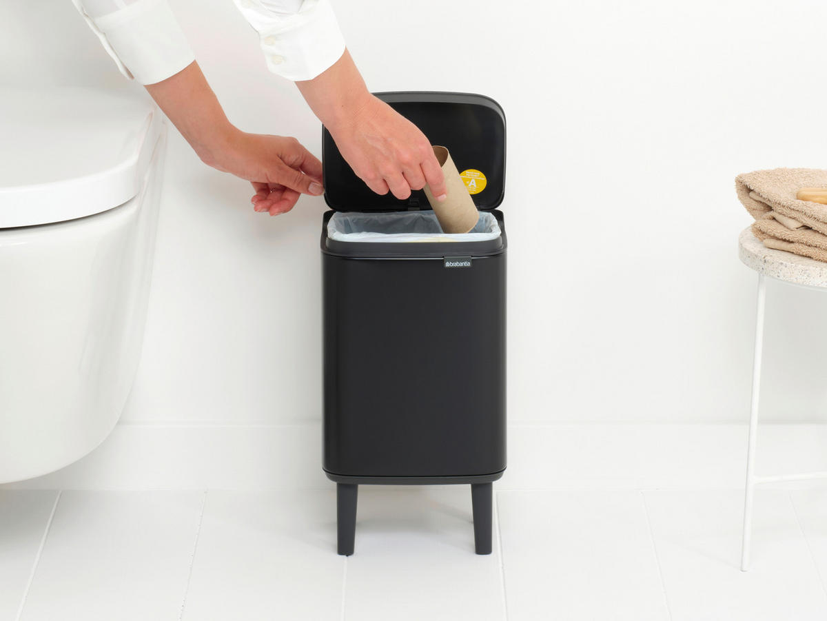SZEMETESVÖDÖR 4 l  - fekete, Design, műanyag/fém (4Ll) - Brabantia