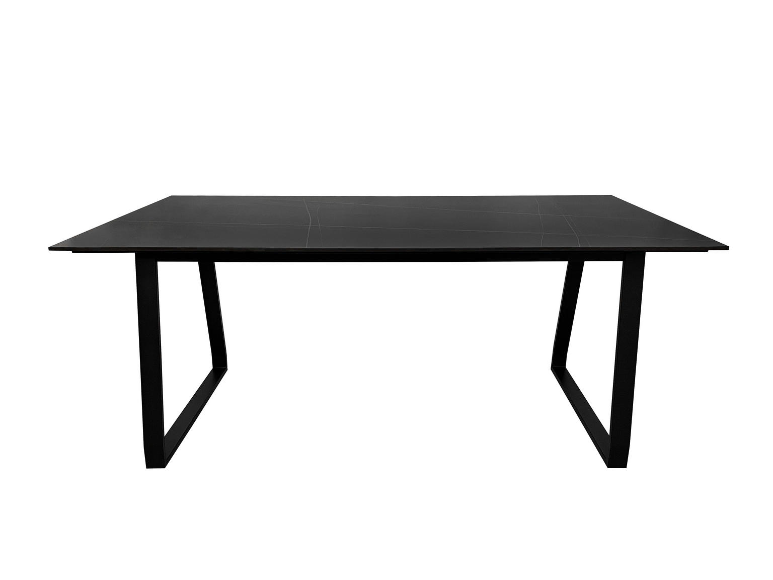 ESSTISCH in Metall, Keramik 180,5/90,5/75 cm Schwarz - tolles Design