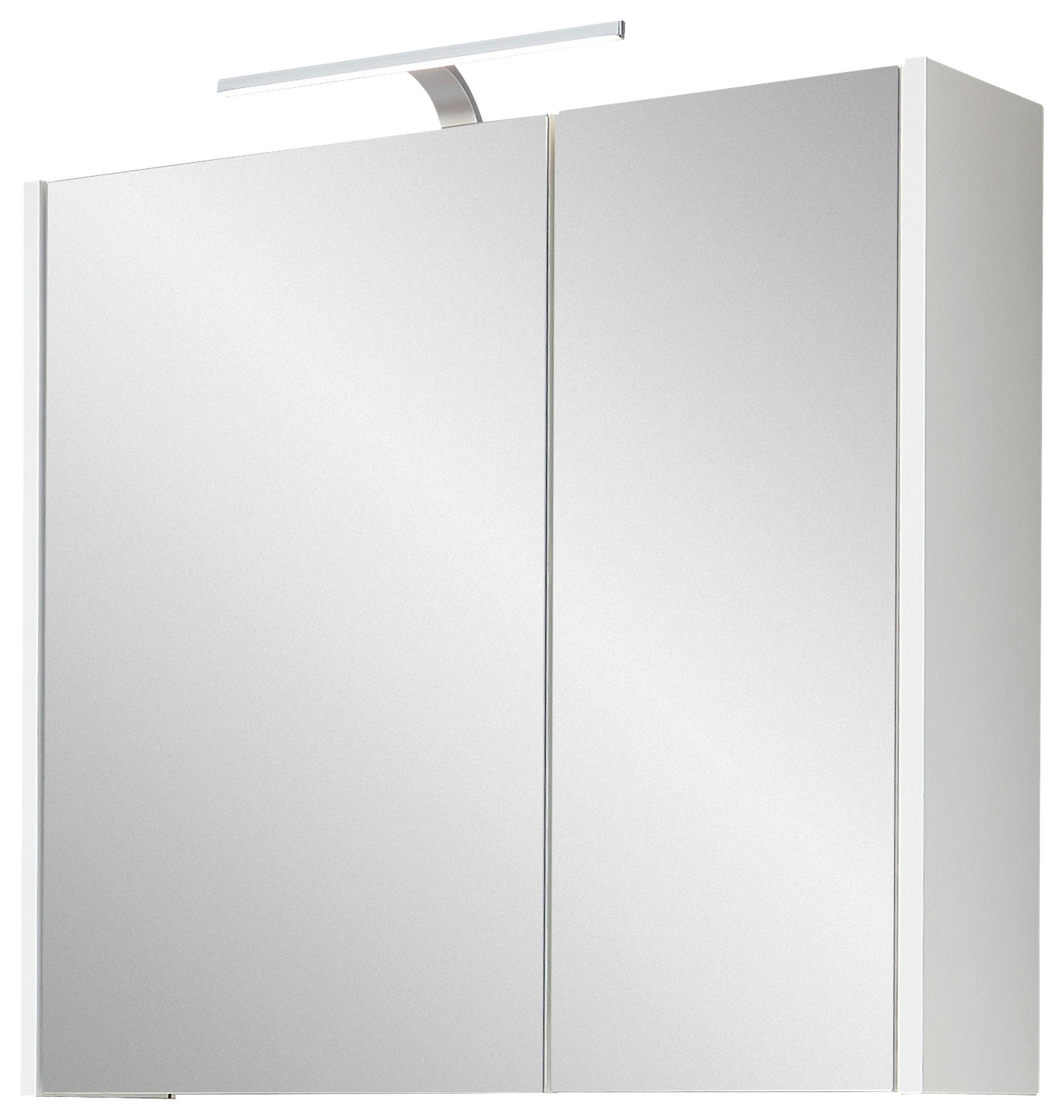 Thumbnail - Xora Spiegelschrank Quickset 100, Weiß, Holzwerkstoff, 1 Fächer, 67.2x64x18.3 cm, Made in Germany, Soft-Close-System, hä...