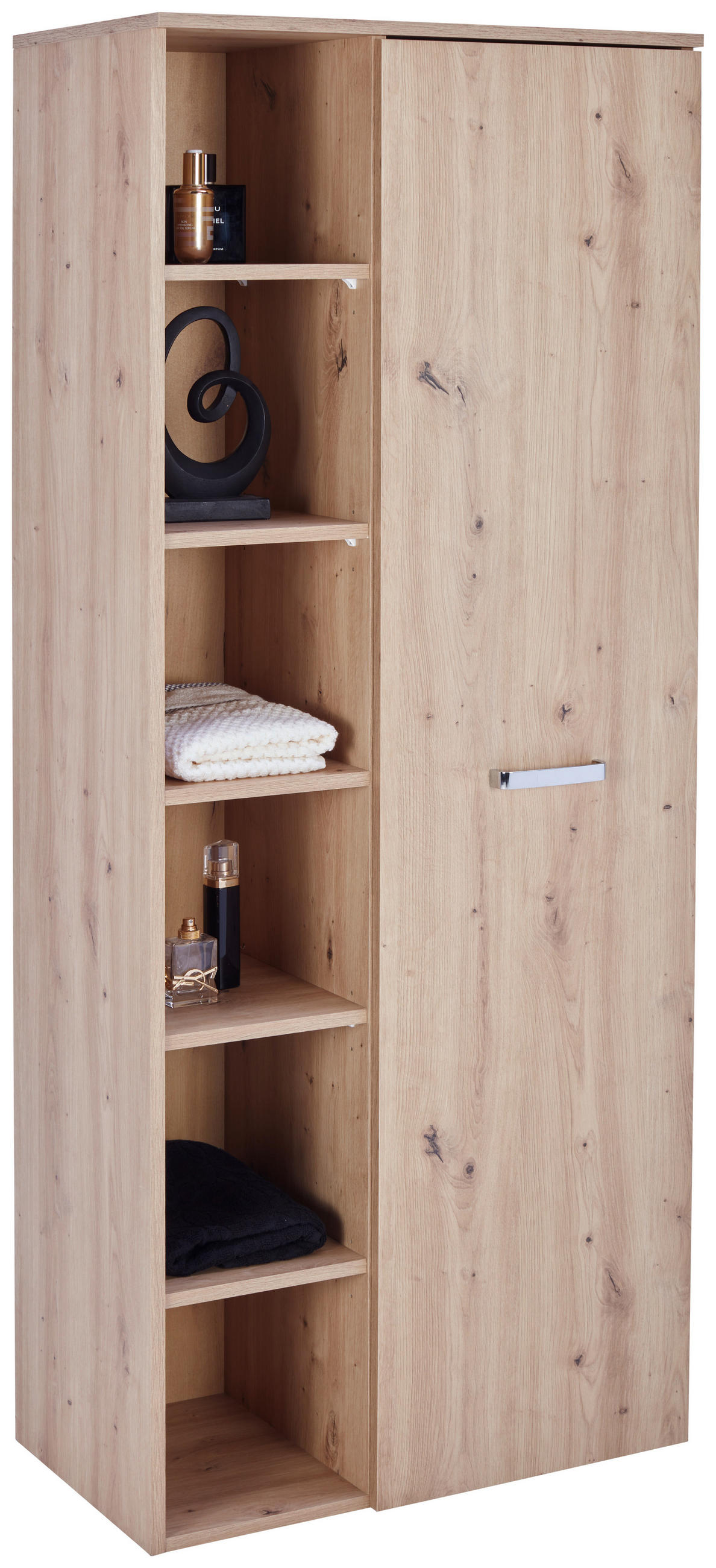 Badezimmer Hochschrank Fresh Bxh 65x168,5 Cm, Dekor Eiche