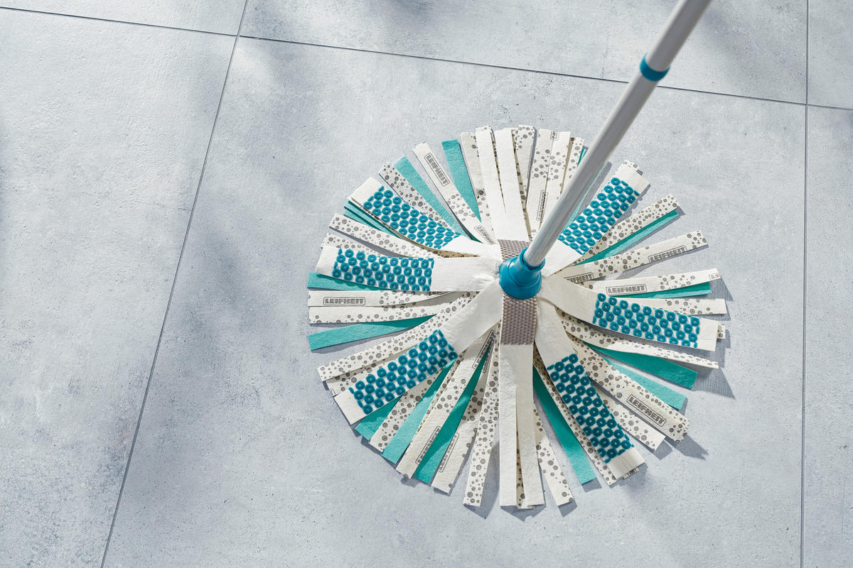 BODENWISCHER - Türkis, Basics, Kunststoff/Textil - Leifheit