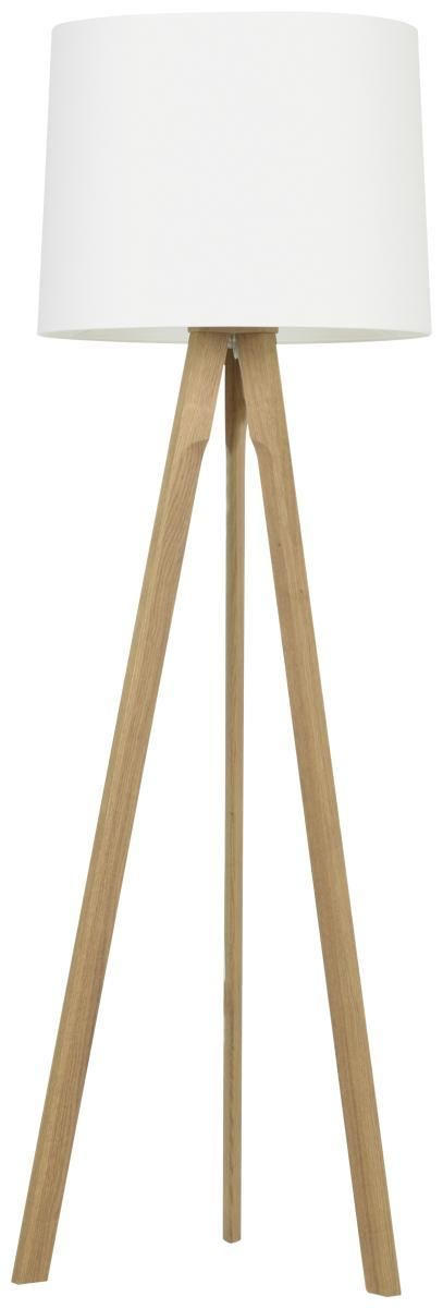 STEHLEUCHTE 52/155 cm    - Hellbraun/Weiß, LIFESTYLE, Holz/Textil (52/155cm) - Herzblut