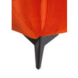 MEGASOFA in Velours Orange  - Schwarz/Orange, Trend, Textil/Metall (260/80/130cm) - Landscape